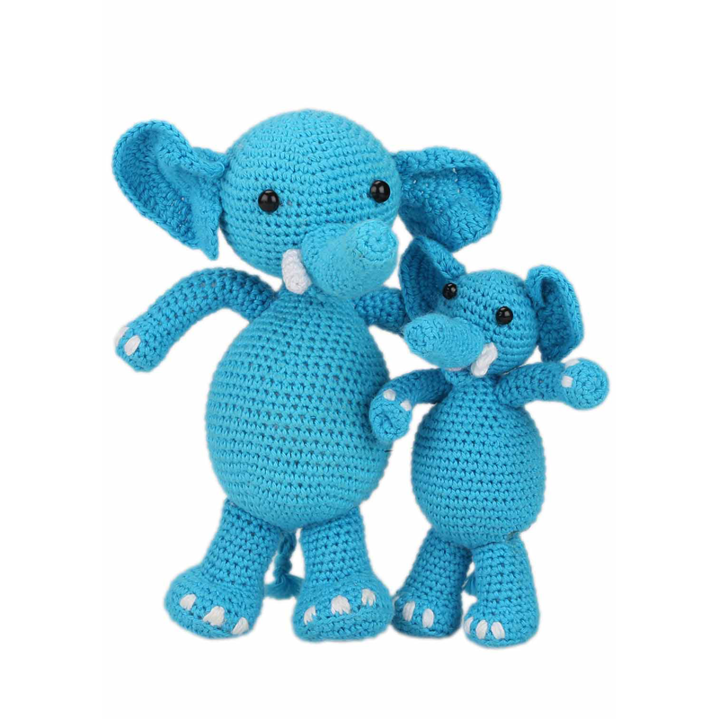 Kit de ganchillo Elefantes Sara y Simba Kit de ganchillo Elefantes Sara y Simba