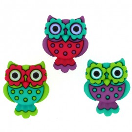 Retro Owls Buttons