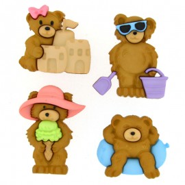 Summer Bears Buttons