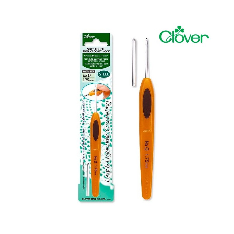 Aguja de Ganchillo de Acero Clover Soft Touch