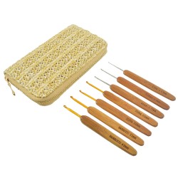 Bamboo Crochet Hook Set -...
