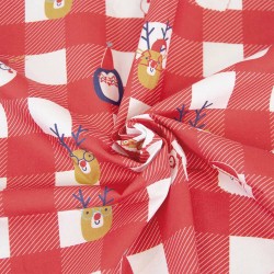 Tela Poplin Katia - Xmas Vichy