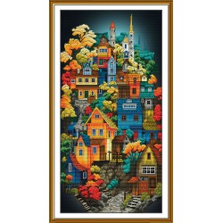 Kit de Bordado - Moon Town...