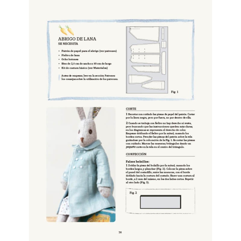 Coser y Vestir a Luna Lapin. Una Muñeca con un Gusto Impecable
