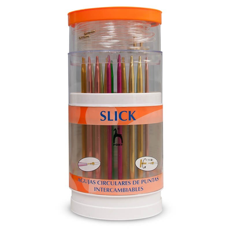 Agujas Circulares de Puntas Intercambiables Slick Pony