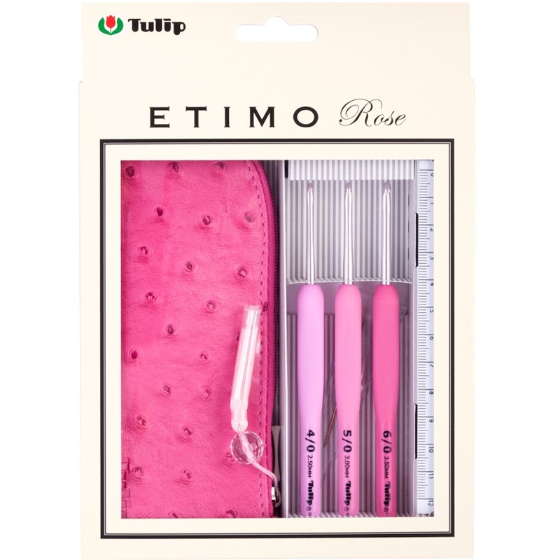 3 - Crochet Hooks Set Tulip Etimo Rose Softgrip