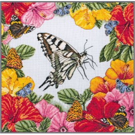 Kit Punto de Cruz - Spring Butterflies - Anchor Maia Collection