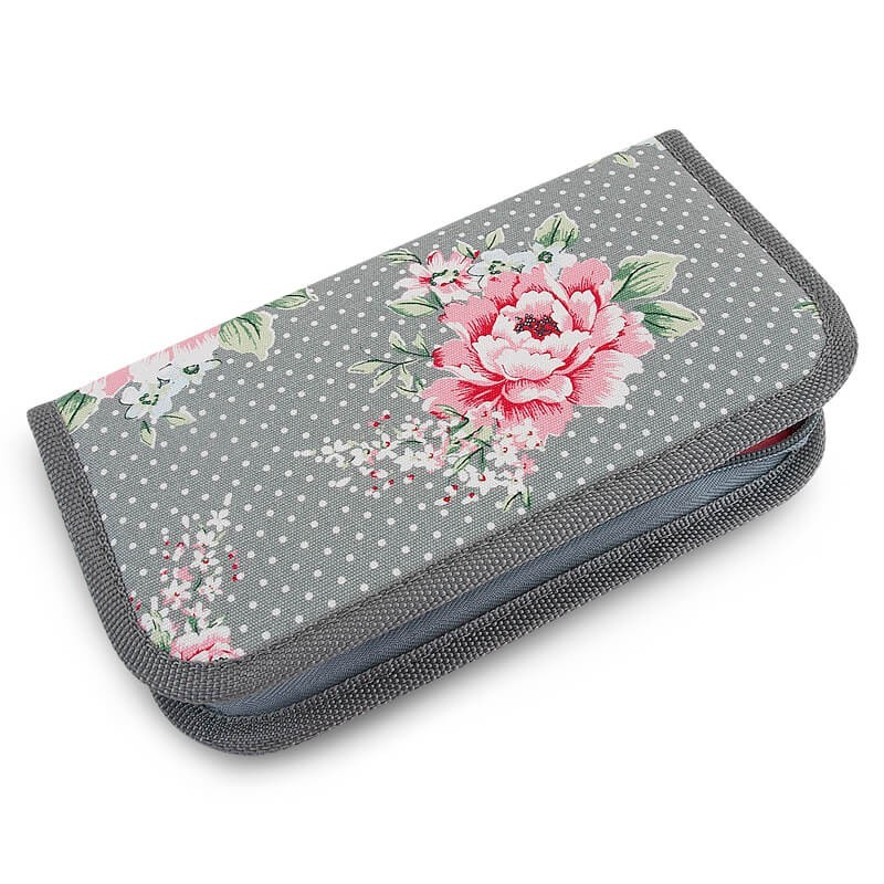 Estuche para ganchillos - Rosas Punteadas Estuche para ganchillos - Rosas Punteadas