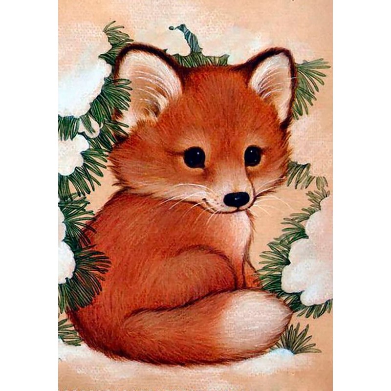 Adorable Red Fox Diamond Painting – Diamond Painting Bliss