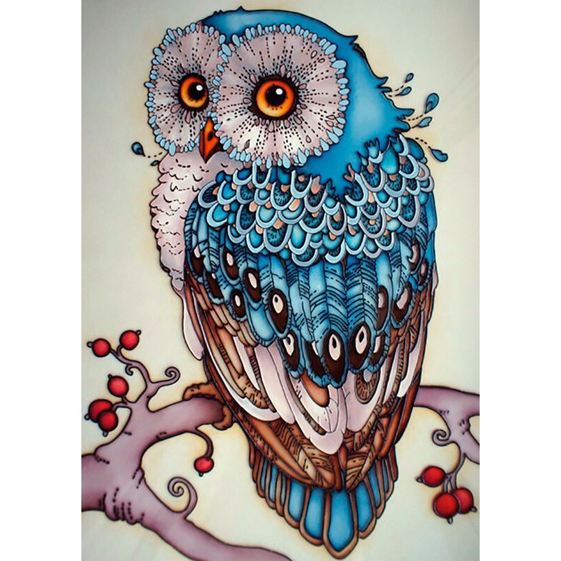 Diamond Painting Kit- Owls - Collection d'Art