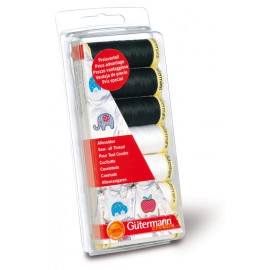 Set de Hilos Coselotodo Blanco y Negro - Gutermann