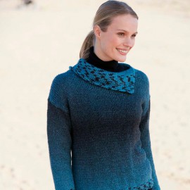 Katia Melody Jacquard 254 Ovillo de lana merino 100 g, con borde de jacquard
