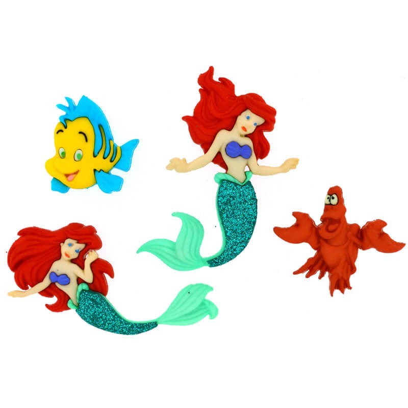 Botones The Little Mermaid - Dress It Up Botones The Little Mermaid - Dress It Up