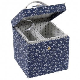 Costurero cuadrado DMC - Fleurs Bleues