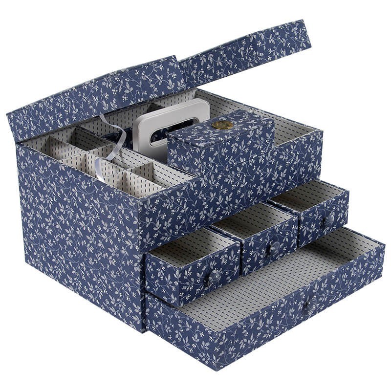 Costurero Grande DMC - Fleurs Bleues Costurero Grande DMC - Fleurs Bleues