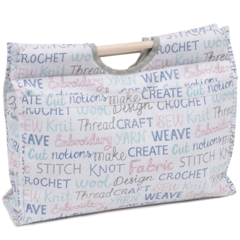 Bolsa de labores con asa de madera - Haby Words Bolsa de labores con asa de madera - Haby Words