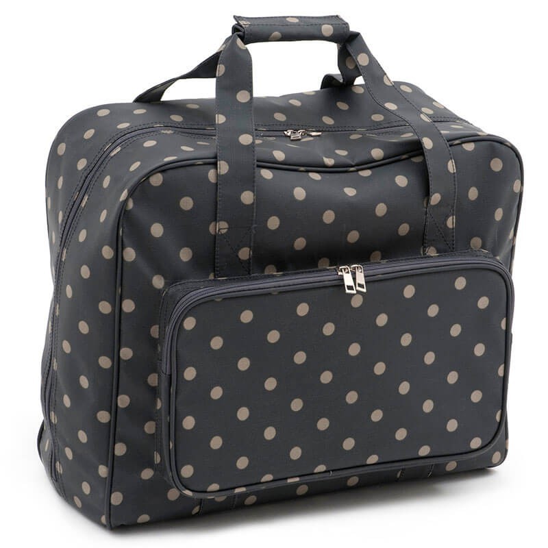 Bolsa para Máquina de Coser - Charcoal Polka Dot