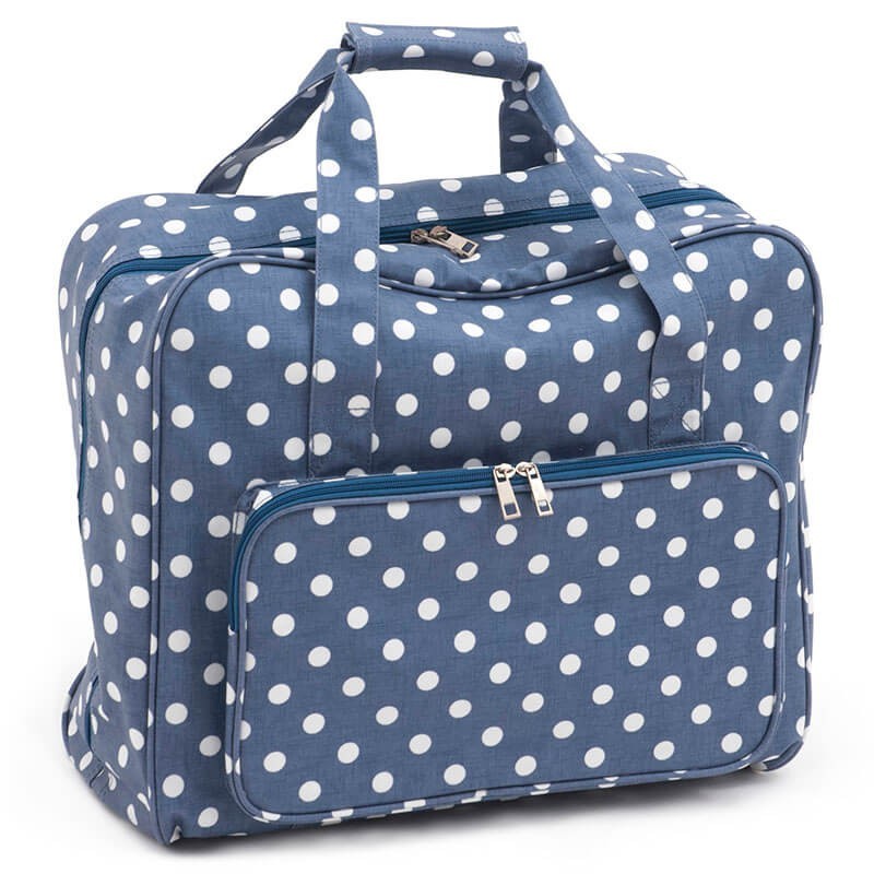 Sewing machine bag – Denim Polka Dot Sewing machine bag – Denim Polka Dot