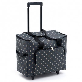 Mochila con ruedas - Charcoal Polka Dot