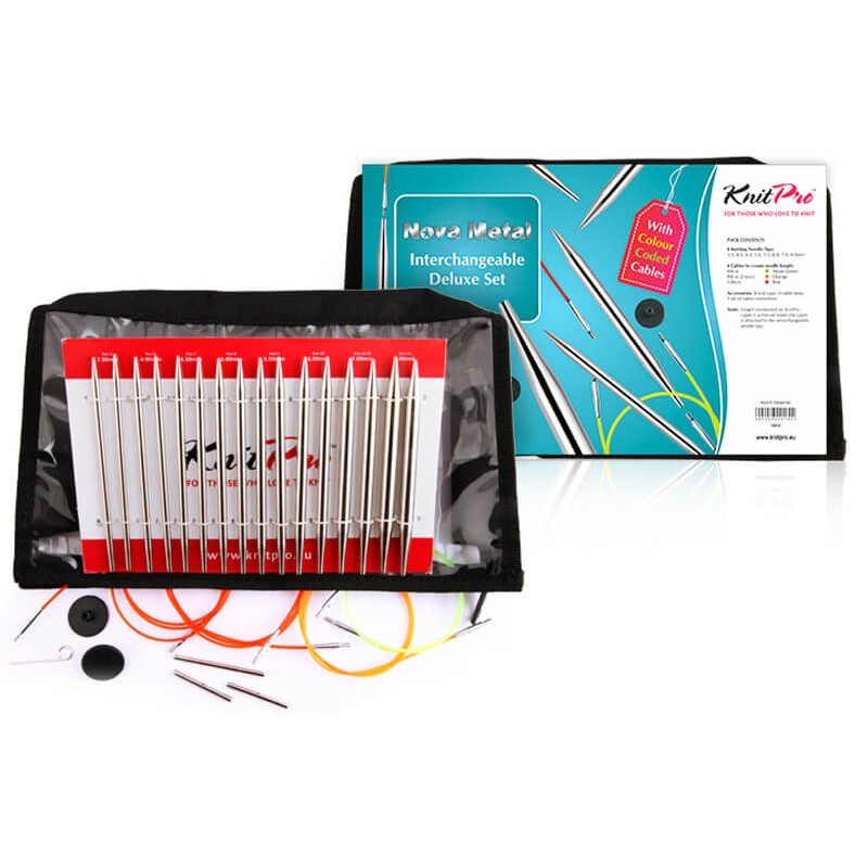 Set de Agujas Circulares Intercambiables KnitPro Nova Deluxe Set de Agujas Circulares Intercambiables KnitPro Nova Deluxe