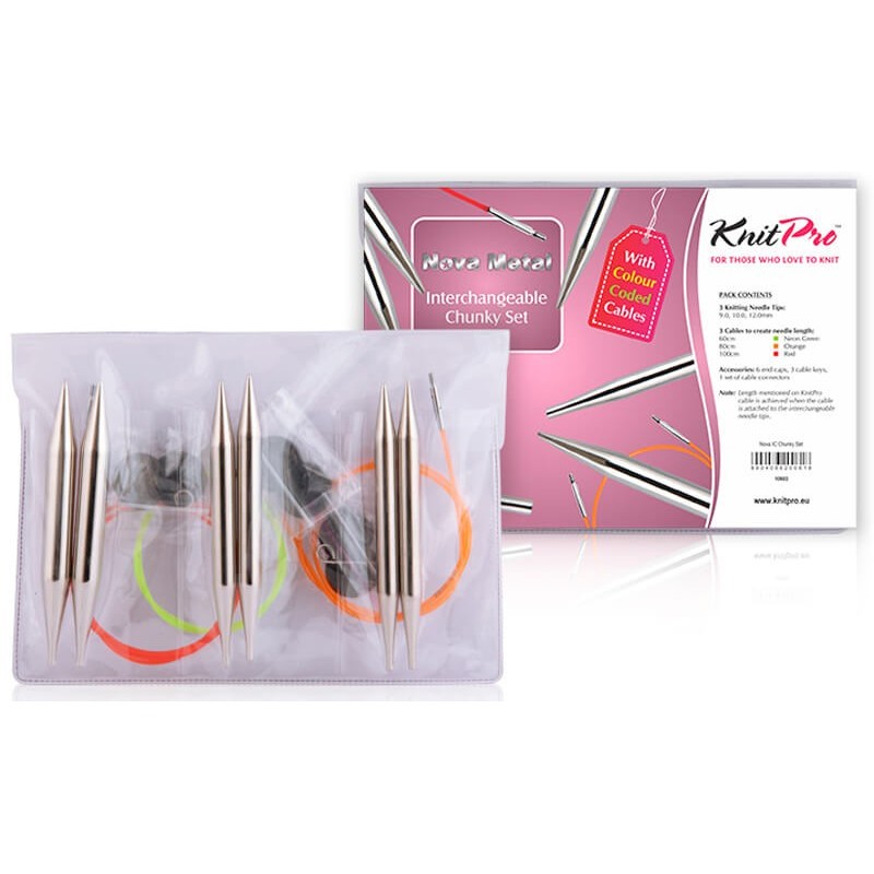 Set de Agujas Circulares Intercambiables KnitPro Nova Chunky Set de Agujas Circulares Intercambiables KnitPro Nova Chunky