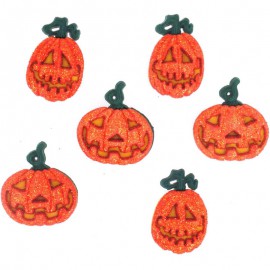 Botones Glitter Pumpkins - Dress It Up