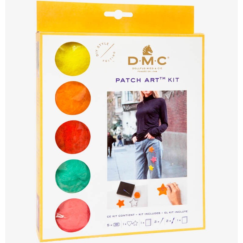 Kit Patch Art - Corazon y Estrella - DMC Kit Patch Art - Corazon y Estrella - DMC