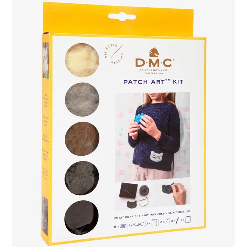 Kit Patch Art - Perro y Gato - DMC Kit Patch Art - Perro y Gato - DMC
