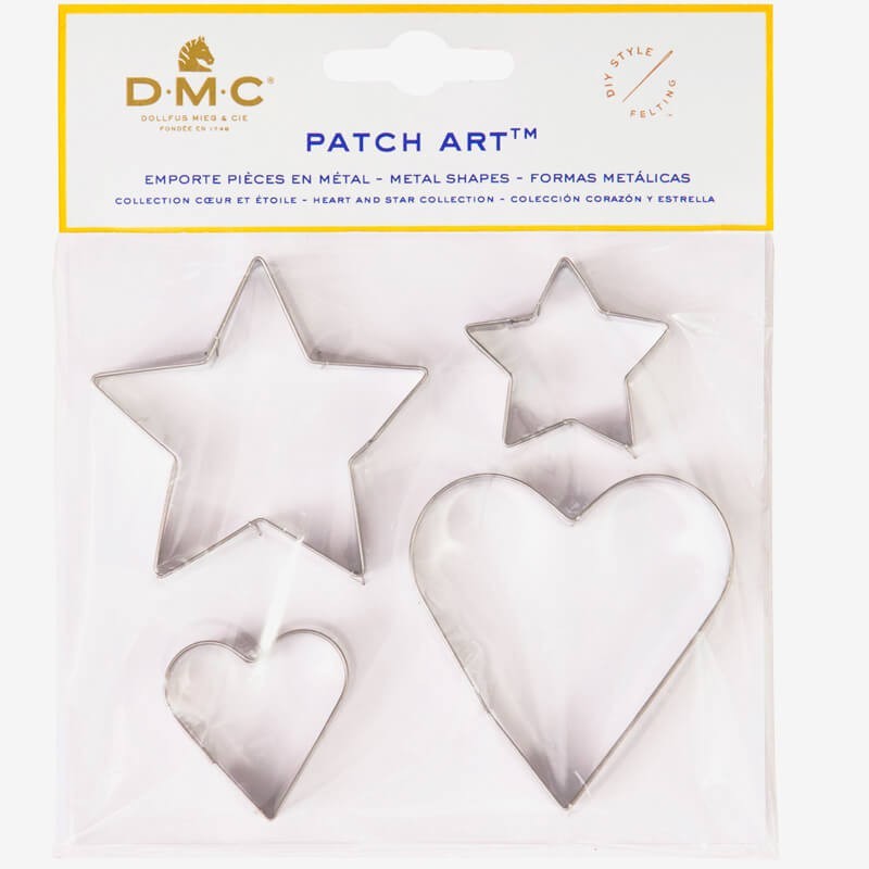 Moldes de metal Corazon y Estrella - Patch Art - DMC Moldes de metal Corazon y Estrella - Patch Art - DMC