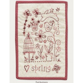 Quilts con bordados intercambiables en diferentes momentos del año