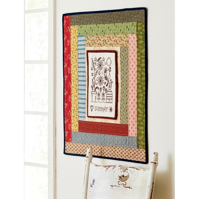 Quilts con bordados intercambiables en diferentes momentos del año