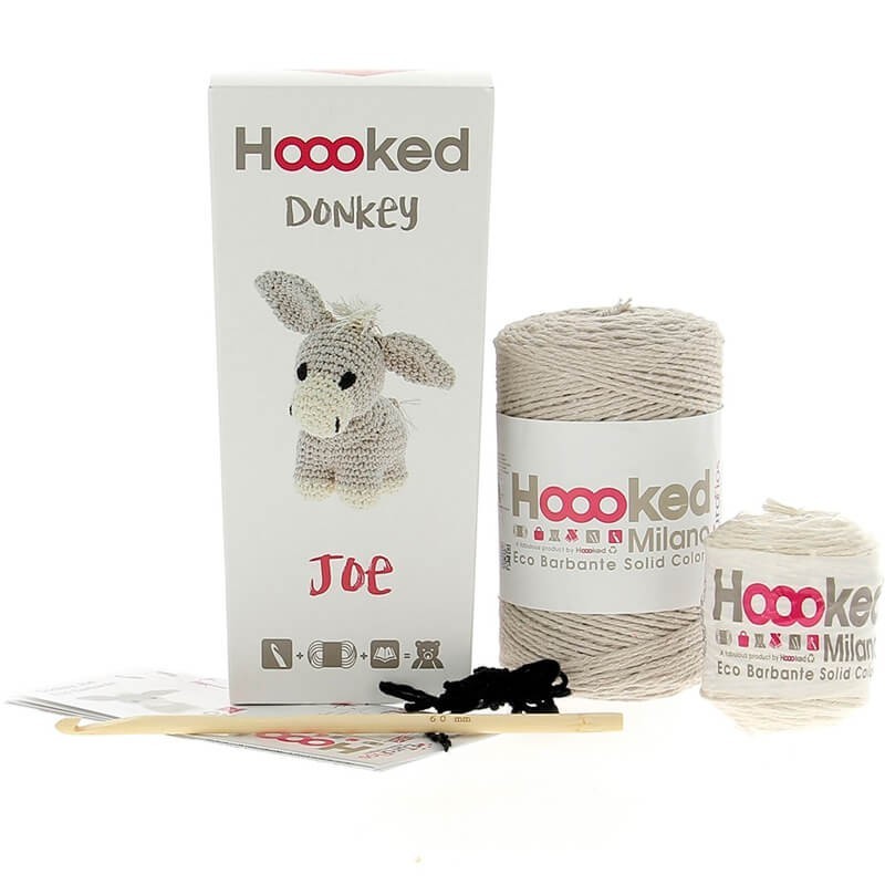 Hoooked DIY Animal Crochet Kit - Joe the Donkey