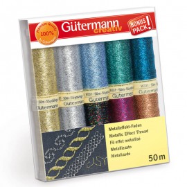 Set de Hilos Metalizado 50 metros - Gutermann