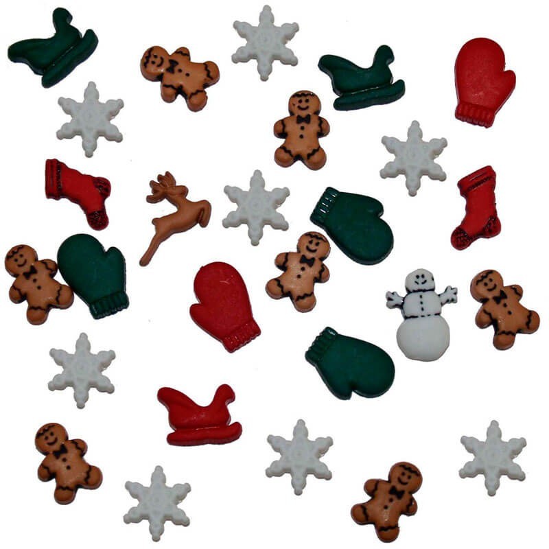 Botones Christmas Miniatures - Dress It Up Botones Christmas Miniatures - Dress It Up