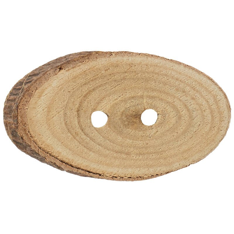 Boton Tronco de Madera de Pino Ovalado