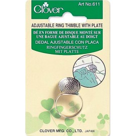 Dedal Metálico Ajustable con Placa - Clover