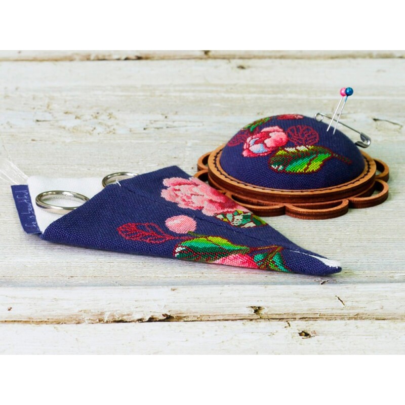 Kit de Micro Bordado Funda para Tijeras - Flowers