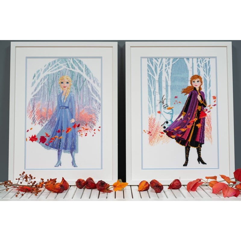 Elsa et Anna Reine des neiges Broderie Diamant