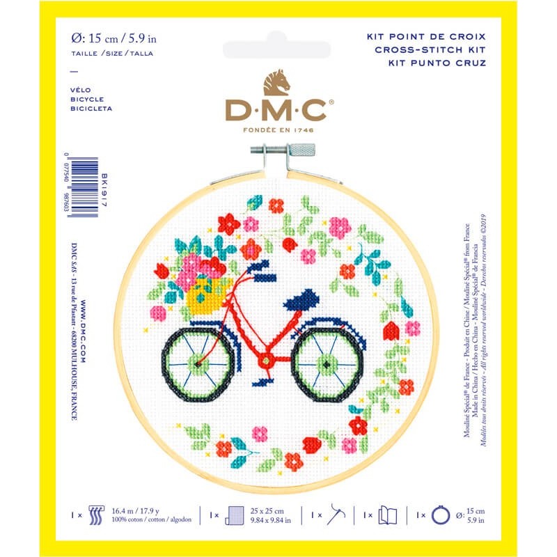 Kit de Punto de Cruz - Bicicleta - DMC Kit de Punto de Cruz - Bicicleta - DMC