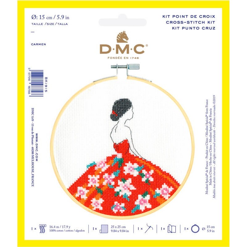 Kit de Punto de Cruz - Carmen - DMC Kit de Punto de Cruz - Carmen - DMC