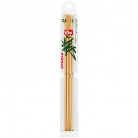 Agujas de doble punta Bambu 20 cm - Prym