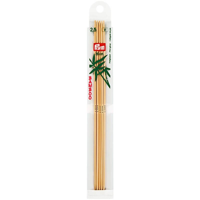 Agujas de doble punta Bambu 20 cm - Prym