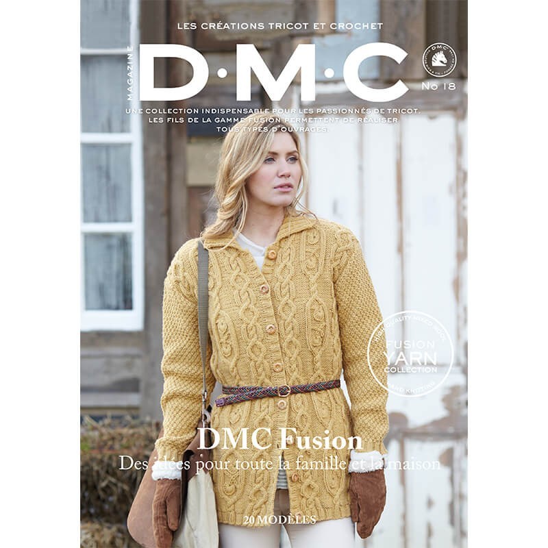 Revista DMC Nº 9 Creaciones de Tricot y Crochet Fusion 20 Modelos - 2018