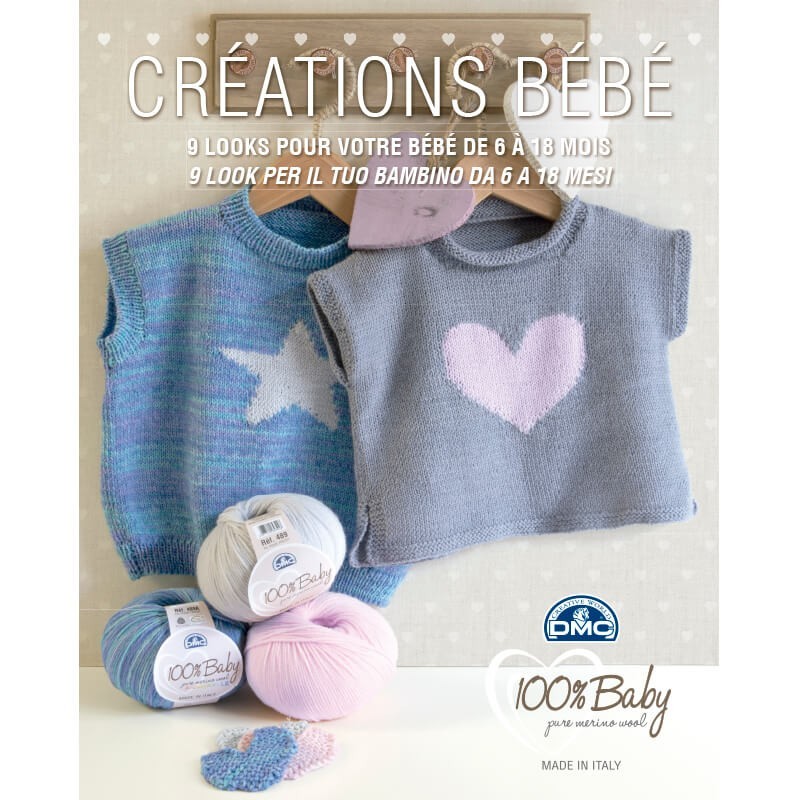 Revista DMC Creaciones Baby 9 diseños para tu bebé de 6 a 18 meses