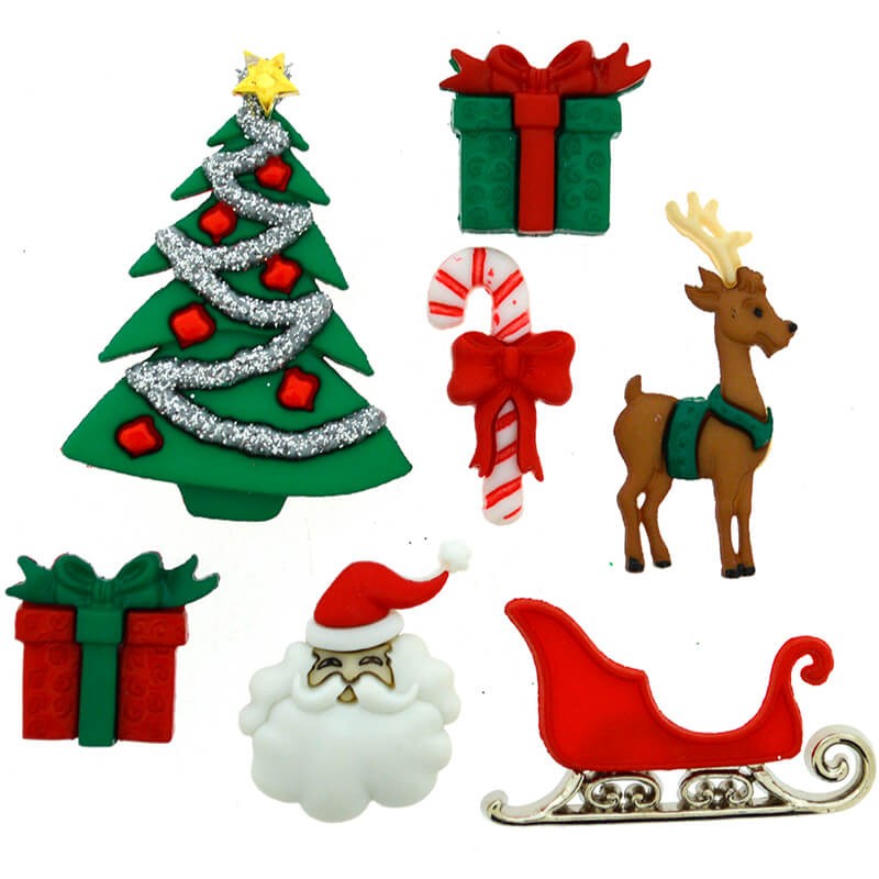 Botones Christmas Eve - Dress It Up - Las Tijeras Mágicas