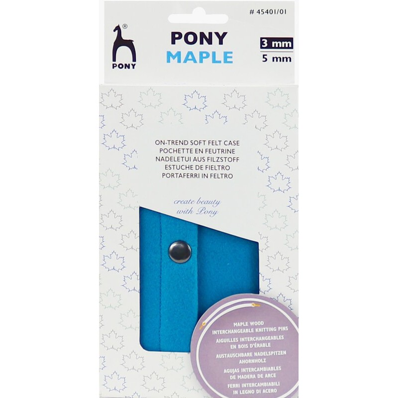 Set de Agujas Circulares Intercambiables Maple con Estuche de Fieltro - Pony
