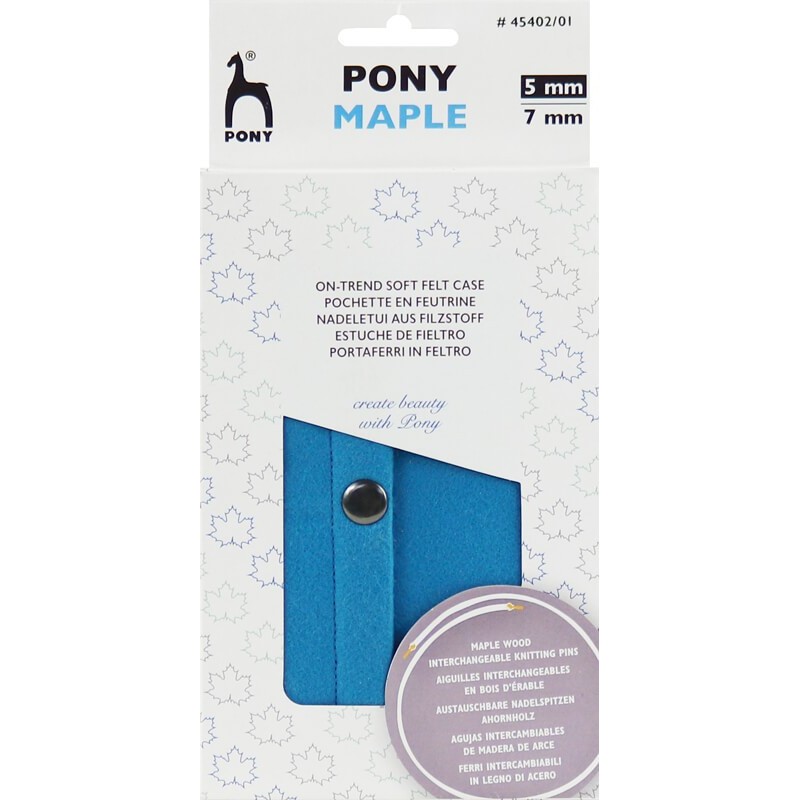 Maple interchangeable circular needles set with felt case - Pony