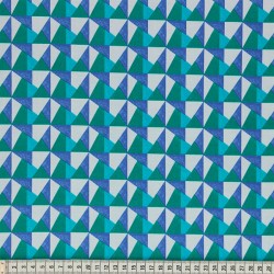 Cotton Fabric - Geo Blue -...