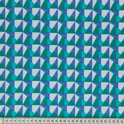 Cotton Fabric - Geo Blue -...