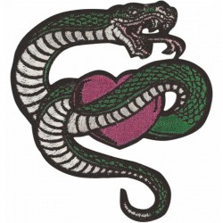 Iron-on Patch - Snake Heart